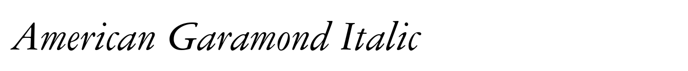 American Garamond Italic